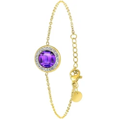 So Charm Bijoux Bracelet Femme So Charm - B2125-VIOLET - Bracelet Mode Doré | Femme Bracelet