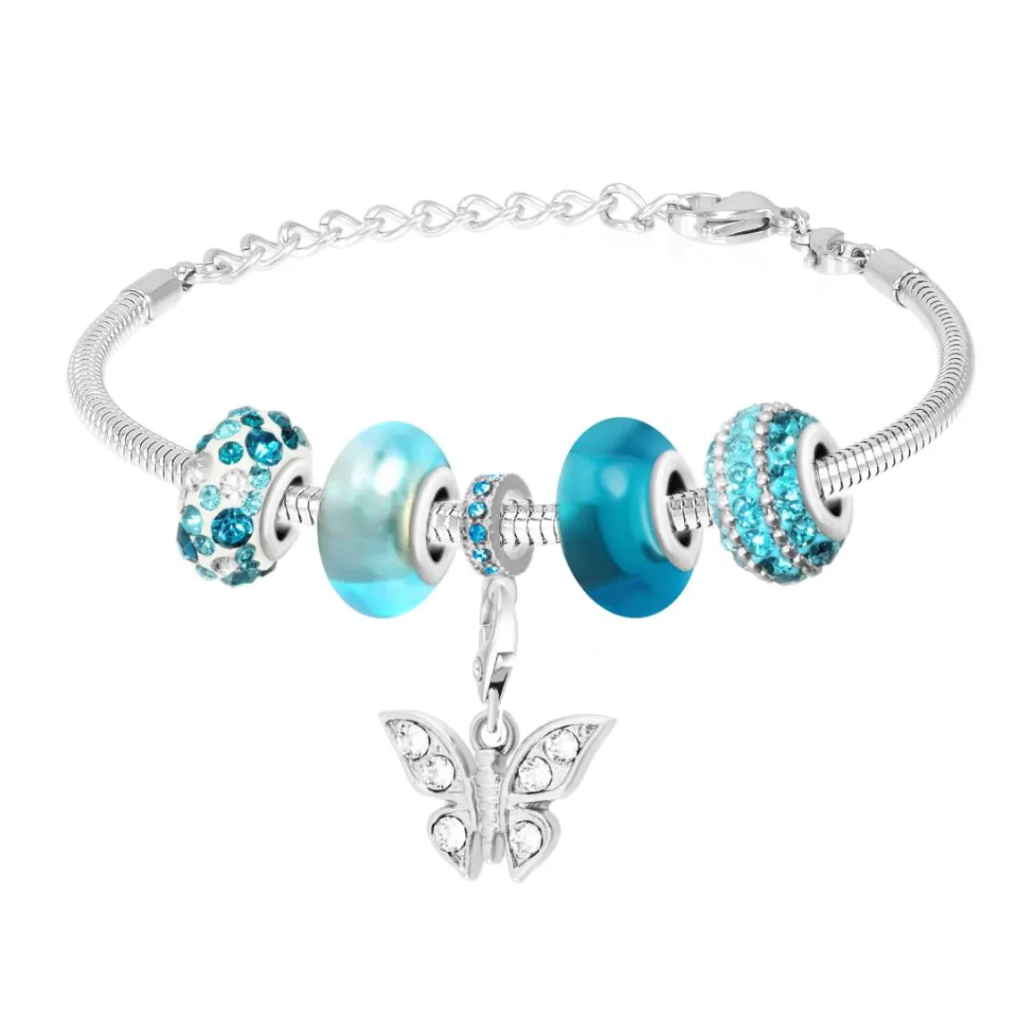 So Charm Bijoux Bracelet Femme So Charm - SB050-110-141-206-BLEU-CH0104-147-115 - Bracelet Mode Argenté | Femme Bracelet