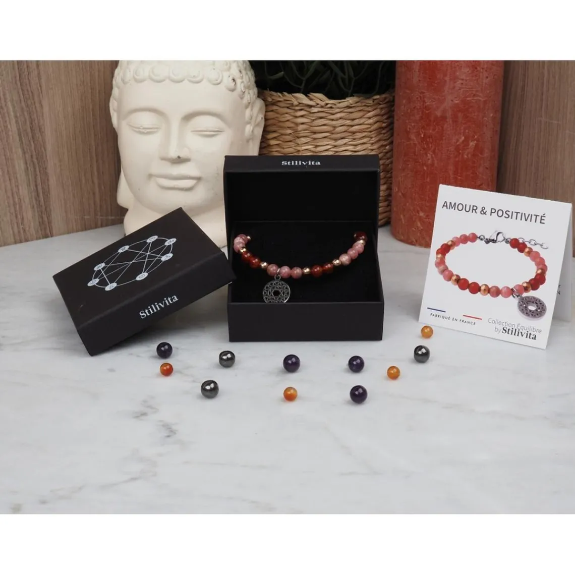 Stilivita Bijoux Bracelet Femme STILIVITA SI 356 - Collection équilibre - AMOUR & POSITIVITE | Femme Bracelet