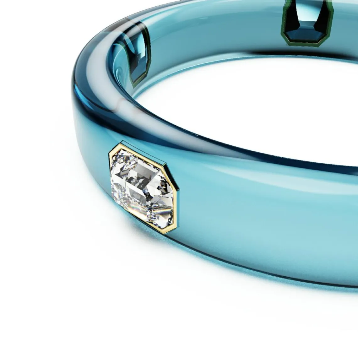 Swarovski Bijoux Bracelet Femme Swarovski Dulcis - 57143 Plaqué Or Bleu | Femme Bracelet