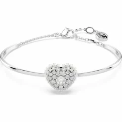 Swarovski Bijoux Bracelet Femme Swarovski Hyperbola Soft Heart - 5684385 blanc,argent | Femme Bracelet