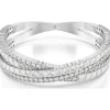 Swarovski Bijoux Bracelet Femme Swarovski Hyperbola Cuff L - 568026 blanc,argent | Femme Bracelet