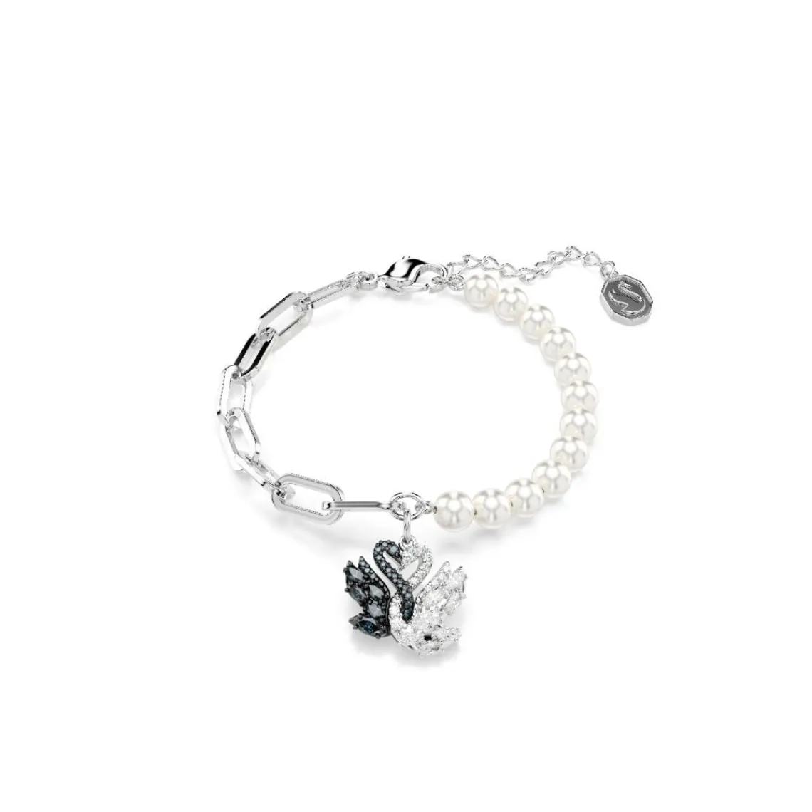 Swarovski Bijoux Bracelet Femme Swarovski Swan - 5705720 Métal Rhodié Noir | Femme Bracelet