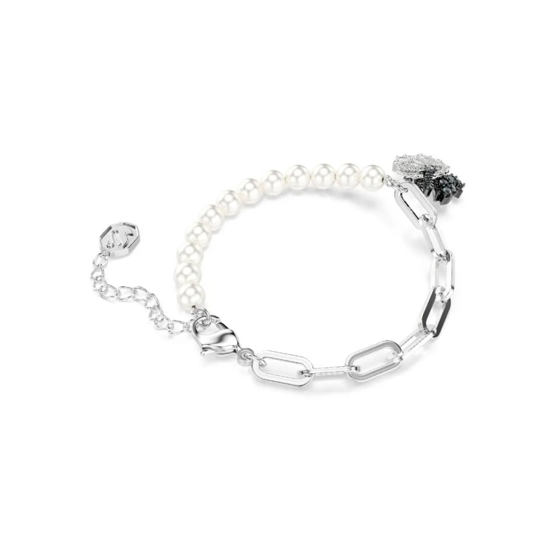 Swarovski Bijoux Bracelet Femme Swarovski Swan - 5705720 Métal Rhodié Noir | Femme Bracelet