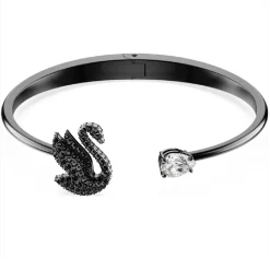 Swarovski Bijoux Bracelet Femme Swarovski Swan - 568874 noir,argent | Femme Bracelet