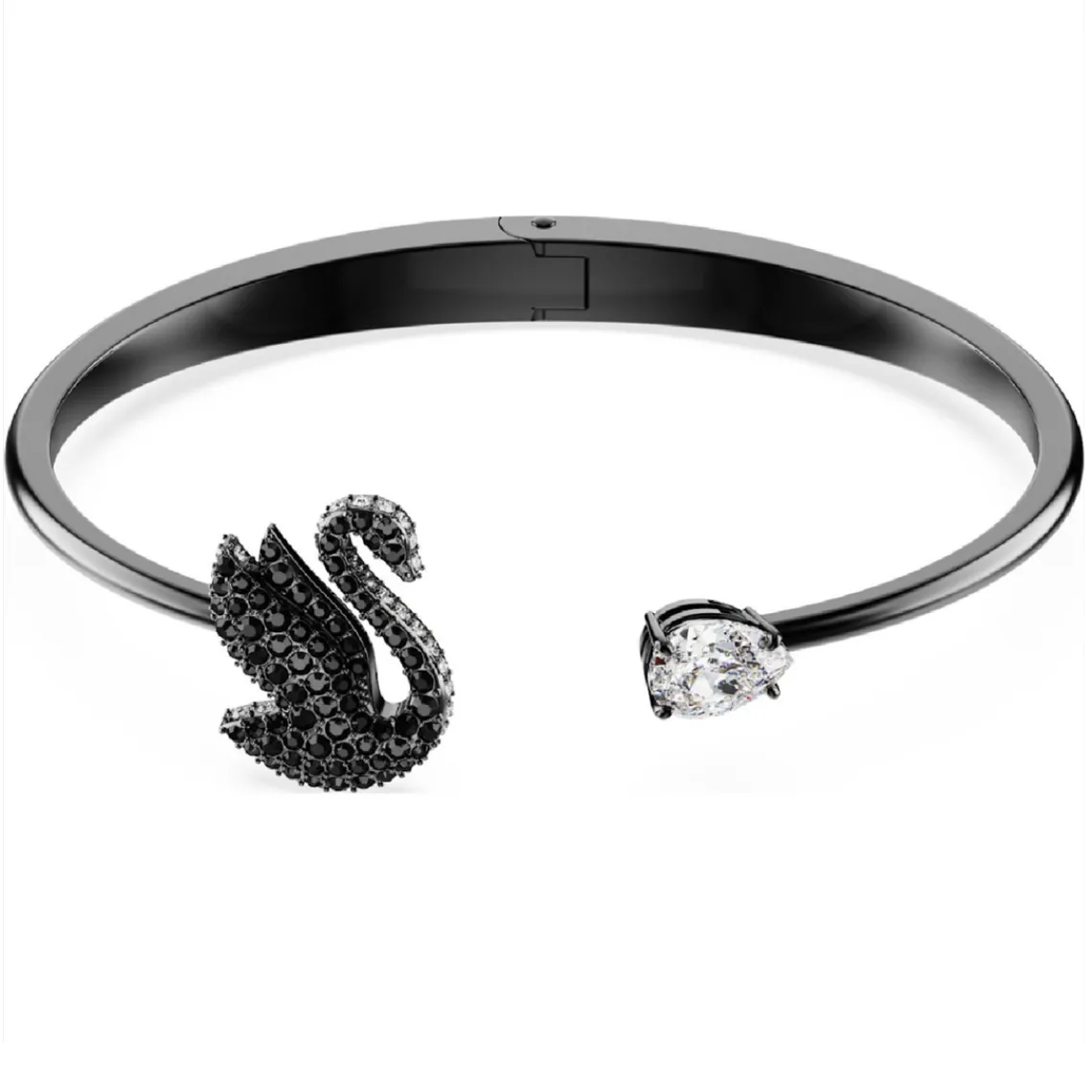 Swarovski Bijoux Bracelet Femme Swarovski Swan - 568874 noir,argent | Femme Bracelet