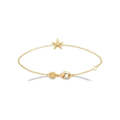 Maison de la Bijouterie Bracelet femme étoile plaqué or UYY0Z4ZV | Femme Bracelet