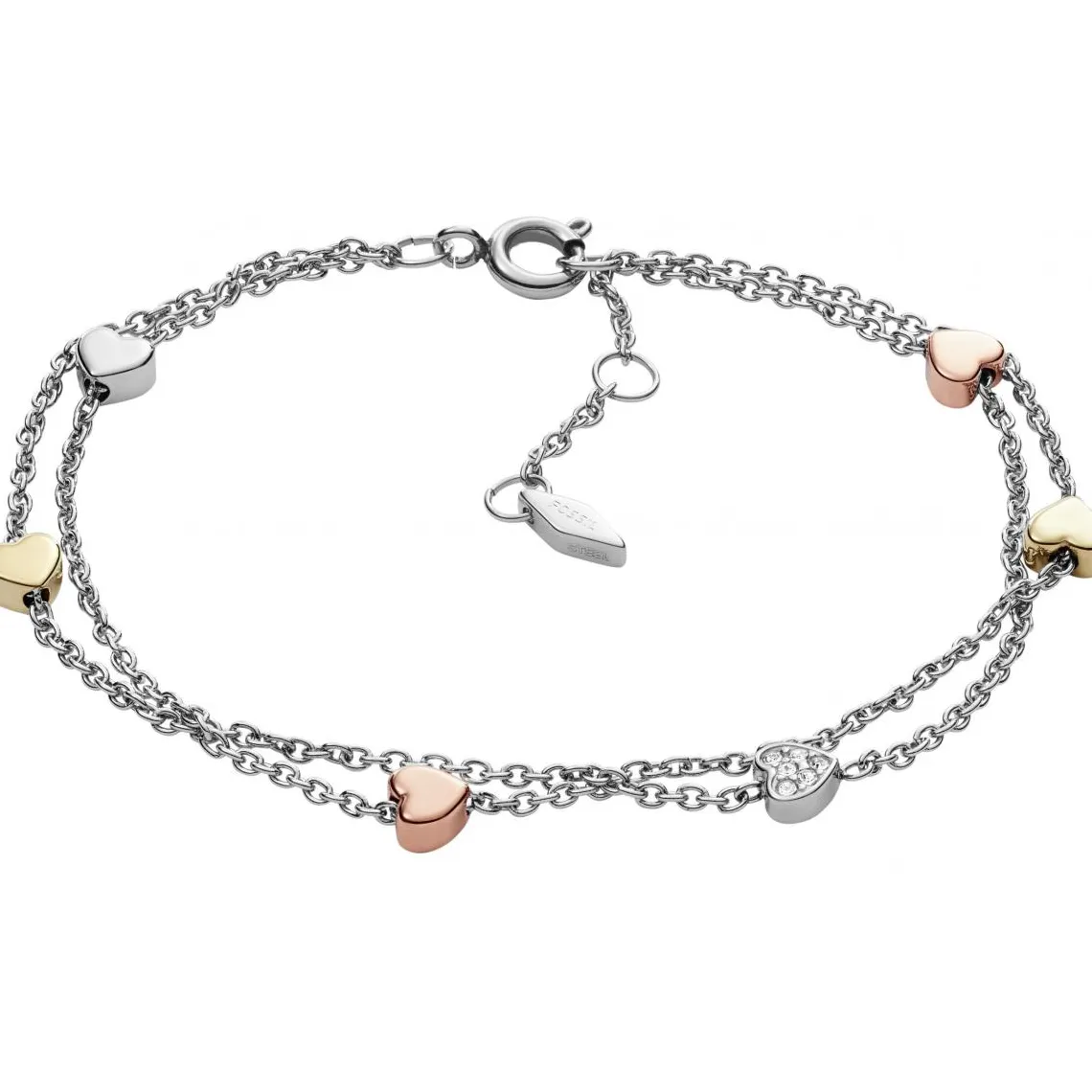 Fossil Bijoux Bracelet JF02854998 - Bracelet Acier Argenté Femme | Femme Bracelet|Bracelet