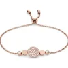 Fossil Bijoux Bracelet JF02905791 - DISQUE NACRÉ DORÉ ROSE Ajustable 16,5 cm Femme | Femme Bracelet
