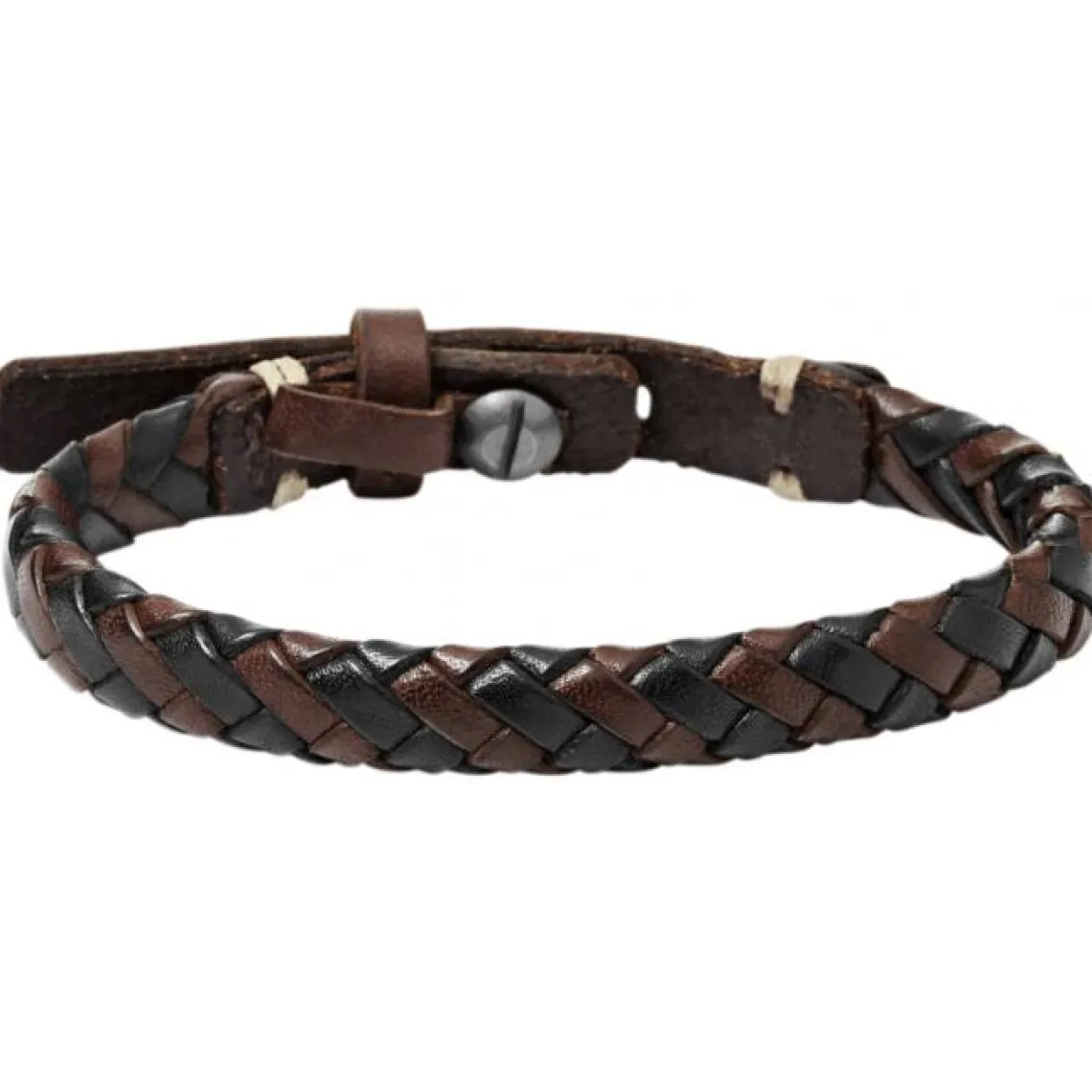Fossil Bijoux Bracelet Fossil JA5932716 - Bracelet Cuir Marron Homme | Homme Bracelet