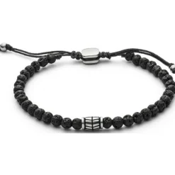 Fossil Bijoux Bracelet Fossil JF02887040 - VINTAGE CASUAL PIERRES GEMMES NOIRES Homme | Homme Bracelet