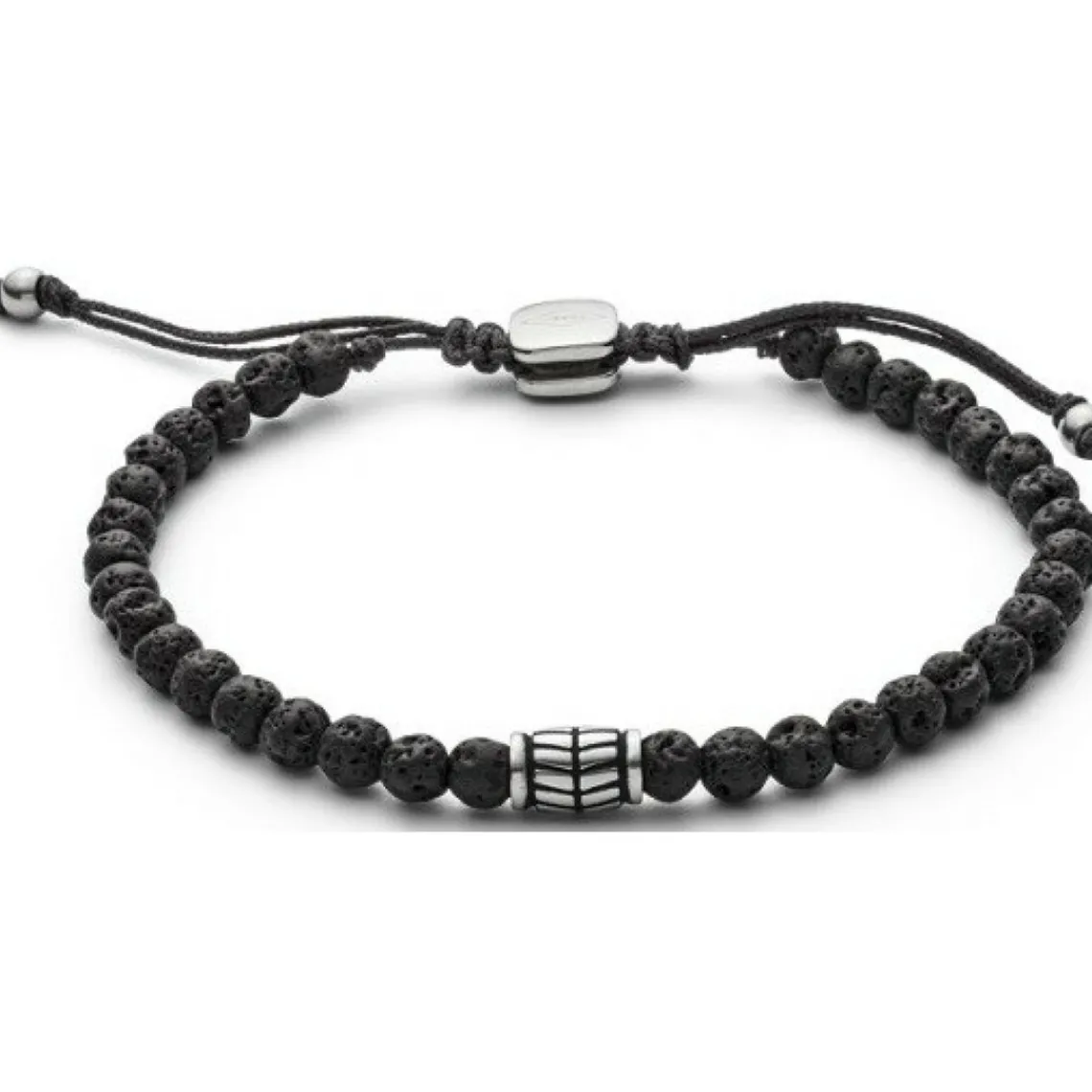 Fossil Bijoux Bracelet Fossil JF02887040 - VINTAGE CASUAL PIERRES GEMMES NOIRES Homme | Homme Bracelet
