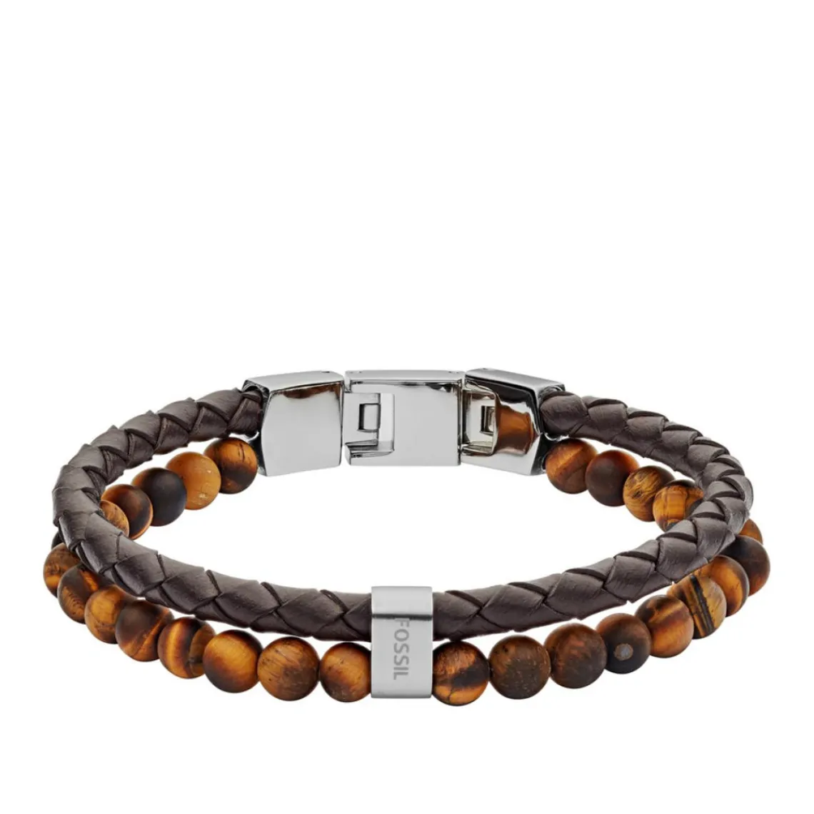 Fossil Bijoux Bracelet Fossil Vintage Casual JF03118040 - Acier Marron Homme | Homme Bracelet