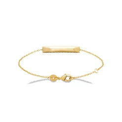 Maison de la Bijouterie Bracelet gourmette femme plaque à graver plaqué or UYY0Y5ZV | Femme Bracelet