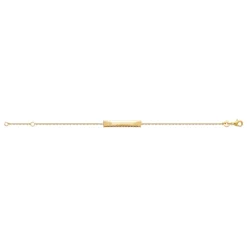 Maison de la Bijouterie Bracelet gourmette femme plaque à graver plaqué or UYY0Y5ZV | Femme Bracelet