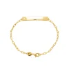 Maison de la Bijouterie Bracelet gourmette femme plaque à graver plaqué or UYY0Y6ZV | Femme Bracelet