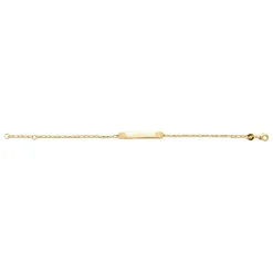Maison de la Bijouterie Bracelet gourmette femme plaque à graver plaqué or UYY0Y6ZV | Femme Bracelet