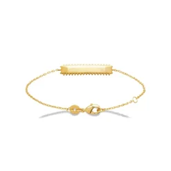 Maison de la Bijouterie Bracelet gourmette femme plaque à graver plaqué or UYY0Y4ZV | Femme Bracelet