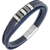 All Blacks Bijoux Bracelet Homme All Blacks 682289 - Cuir Bleu | Homme Bracelet