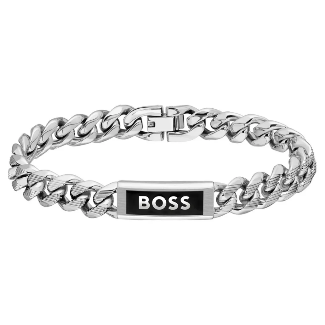 Boss Bijoux Bracelet Homme Kassy Emblem - 1580679M Acier Argent | Homme Bracelet