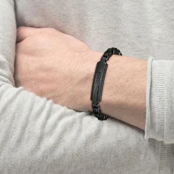 Boss Bijoux Bracelet Homme Orlado 1580358M - Acier Noir | Homme Bracelet