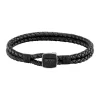 Boss Bijoux Bracelet Homme Seal - 1580047S Cuir, Acier Noir | Homme Bracelet