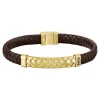 Boss Bijoux Bracelet Homme Tailored - 1580675M Acier, Cuir Marron, Doré | Homme Bracelet