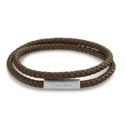 Calvin Klein Bijoux Bracelet Homme - 35000208 Cuir, Acier Marron | Homme Bracelet