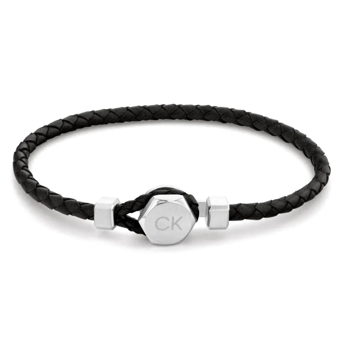 Calvin Klein Bijoux Bracelet Homme - 35000260 Cuir, Acier Noir | Homme Bracelet