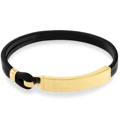 Calvin Klein Bijoux Bracelet Homme - 35000408 Cuir, Acier Noir | Homme Bracelet