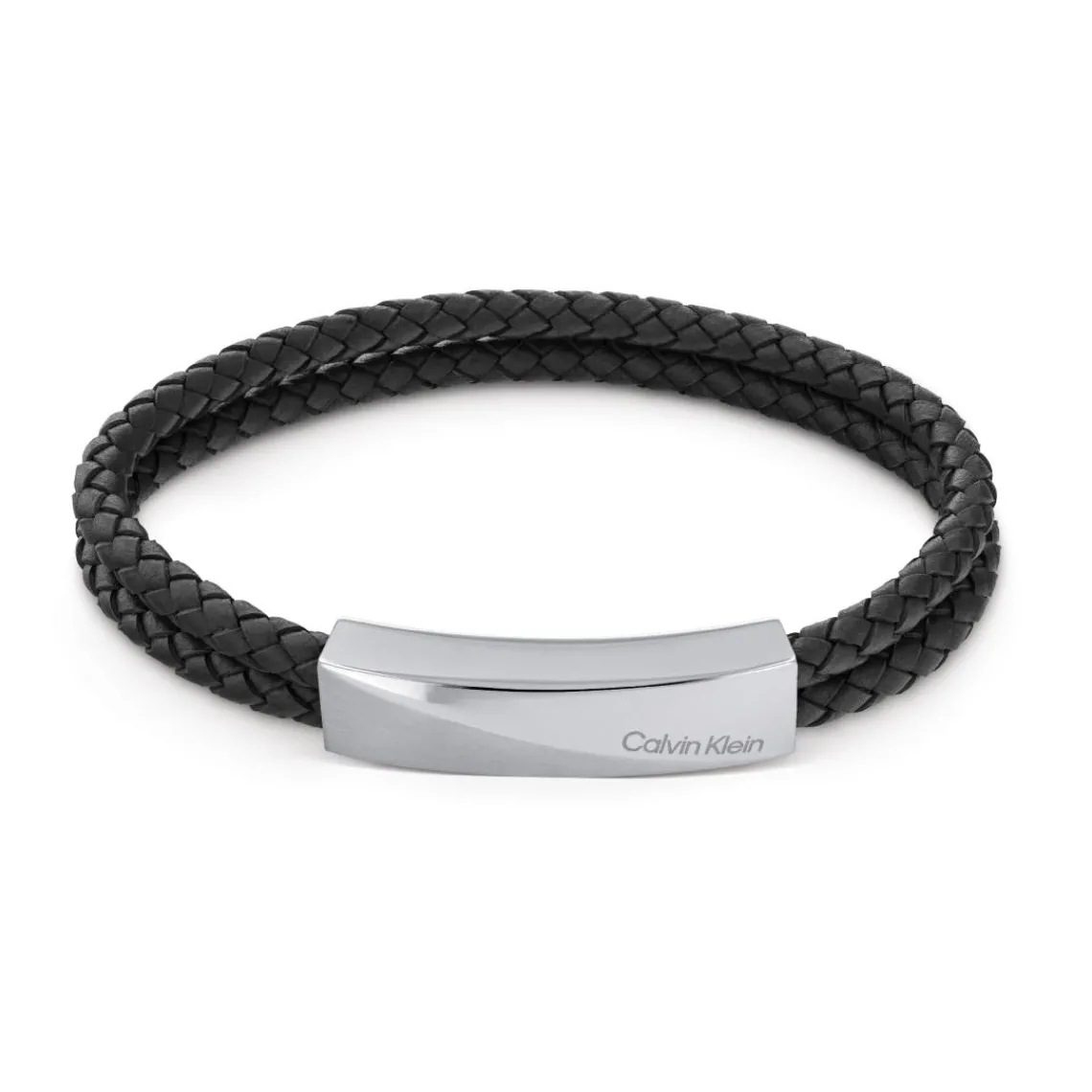 Calvin Klein Bijoux Bracelet Homme - 35000097 Cuir, Acier Noir | Homme Bracelet