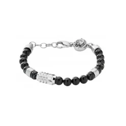 Diesel Bijoux Bracelet Homme Diesel DX0847040 - Acier et Agate Noir | Homme Bracelet