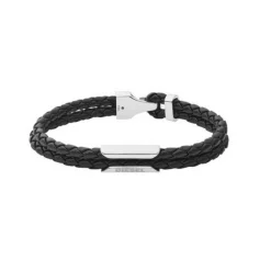 Diesel Bijoux Bracelet Homme Diesel DX1247040 - Cuir Noir | Homme Bracelet