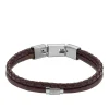 Fossil Bijoux Bracelet Homme - JF04702040 - Cuir,Acier Marron | Homme Bracelet
