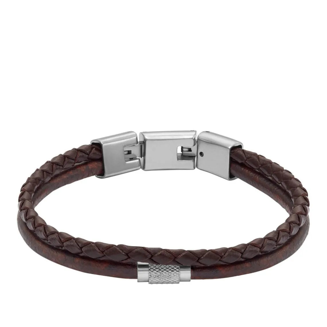 Fossil Bijoux Bracelet Homme - JF04702040 - Cuir,Acier Marron | Homme Bracelet