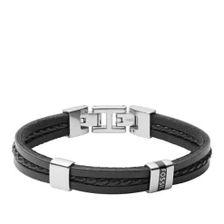 Fossil Bijoux Bracelet Homme -Cuir Noir | Homme Bracelet