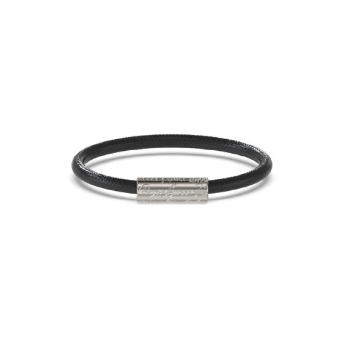 Guess Bijoux Bracelet Homme Inscription - JUMB04407JWSTBK Acier Noir | Homme Bracelet