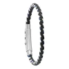 Jourdan Bracelet Homme JH150026B - DIXON - Cuir Noir | Homme Bracelet