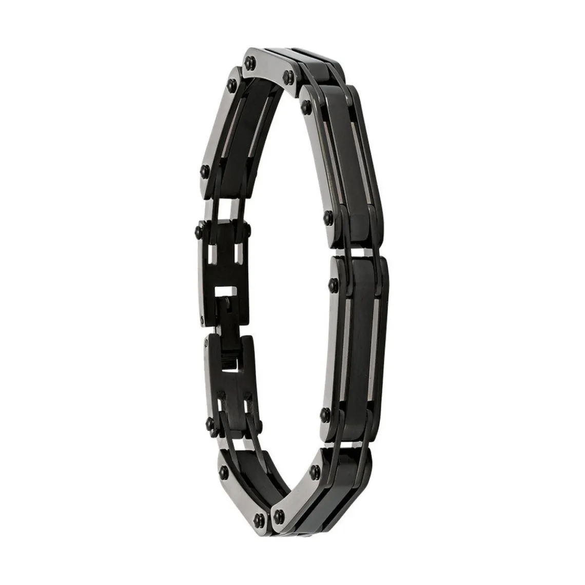 Jourdan Bracelet Homme JH110010B - EL CASTILLO - Acier noir | Homme Bracelet