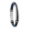 Jourdan Bracelet Homme JH150012B - GRANT - Cuir bleu | Homme Bracelet
