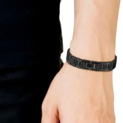 Lacoste Bracelet Homme Metropole - 2040119 Acier Noir | Homme Bracelet