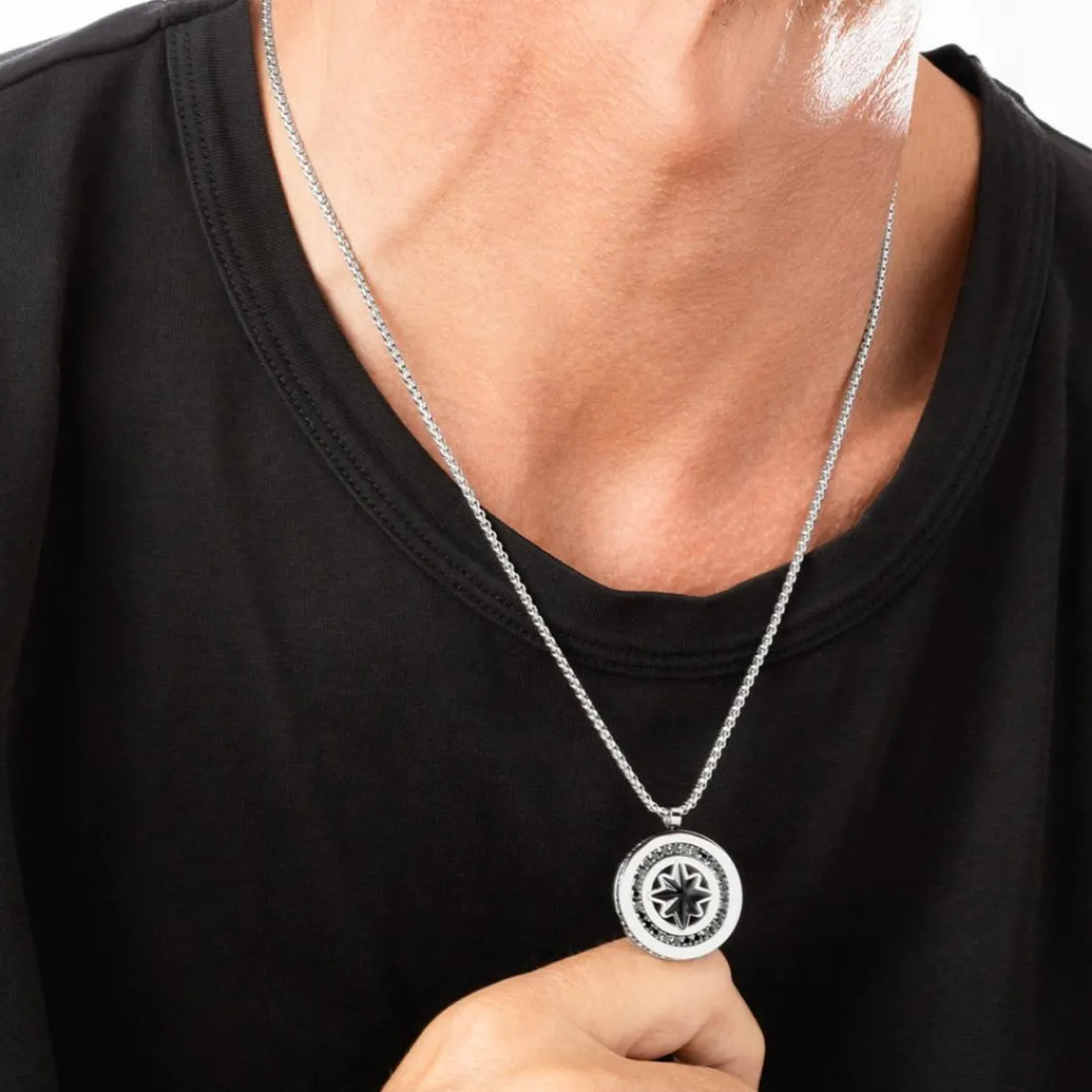 Lotus Style Bijoux Bracelet Homme Men In Black - LS2368-1-1 Acier | Homme Colliers Et Pendentifs|Bracelet