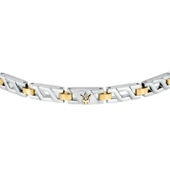 Maserati Bijoux Bracelet Homme Iconic JM124AVD38 Acier Argent Doré 18.5+3Cm | Homme Bracelet