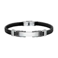 Morellato Bijoux Bracelet Homme SQH31 - Cuir Noir | Homme Bracelet