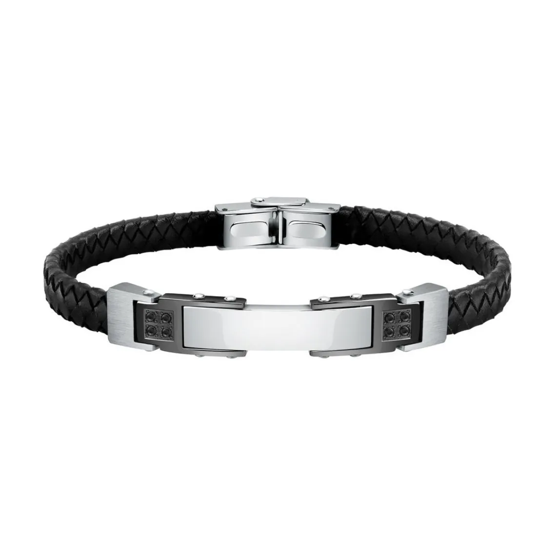 Morellato Bijoux Bracelet Homme SQH31 - Cuir Noir | Homme Bracelet