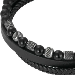 Redskins Bracelet Homme Bijoux - 285826 Cuir Noir | Homme Bracelet