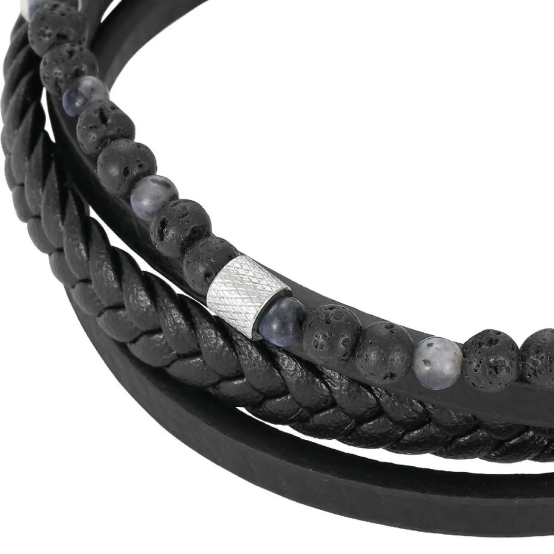 Redskins Bracelet Homme Bijoux - 285824 Cuir Noir | Homme Bracelet