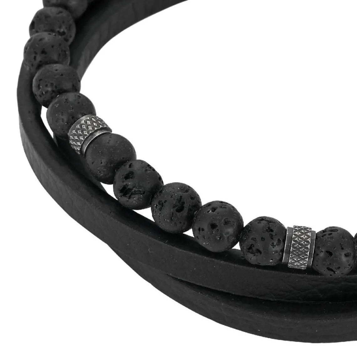 Redskins Bracelet Homme Bijoux - 285822 Cuir Noir | Homme Bracelet
