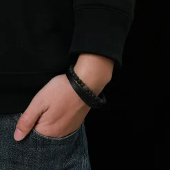 Redskins Bracelet Homme Bijoux - 285822 Cuir Noir | Homme Bracelet