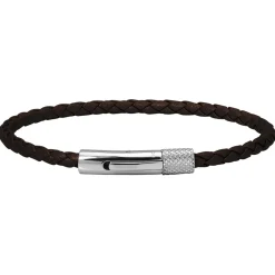 Rochet Bracelet Homme DRIVER - cuir tressé marron | Homme Bracelet